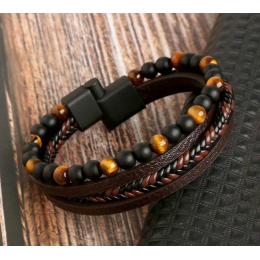 Käekett - tiigrisilma ja obsidiaaniga